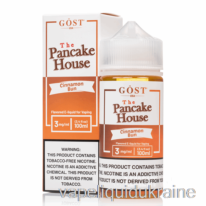 Vape Ukraine Cinnamon Bun - The Pancake House - GOST Vapor - 100mL 3mg